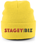 THE STAGEY.BIZ CUFFED BEANIE (PALE)