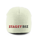 THE STAGEY.BIZ PULL ON BEANIE (PALE)