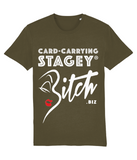 THE CARD-CARRYING STAGEY BITCH TEE (DARK)