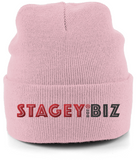 THE STAGEY.BIZ CUFFED BEANIE (PALE)