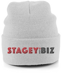 THE STAGEY.BIZ CUFFED BEANIE (PALE)