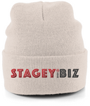 THE STAGEY.BIZ CUFFED BEANIE (PALE)