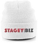 THE STAGEY.BIZ CUFFED BEANIE (PALE)