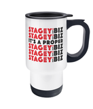 THE PROPER DOUBLE STAGEY.BIZ TRAVEL MUG