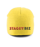 THE STAGEY.BIZ PULL ON BEANIE (PALE)