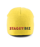 THE STAGEY.BIZ PULL ON BEANIE (PALE)