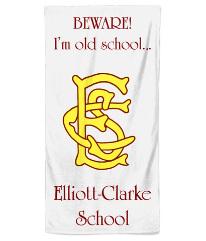 SEC Old School Beach Towel (white)